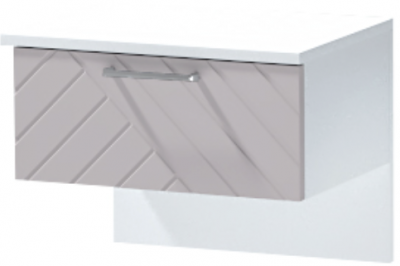 Тумба приставная "Иннэс-7", Белый/Грэй софт