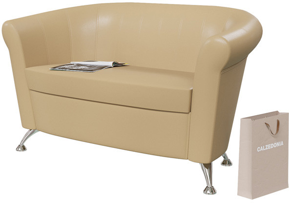 Банкетка 6-5156ксм Лагуна, искусственная кожа кофе с молоком (кофе с молоком NEXT), ШхГхВ 128х63х79 см. Лагуна БОЛЬШАЯ !!!