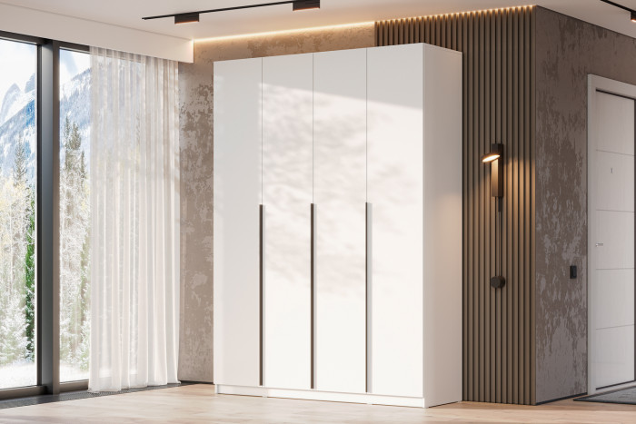 Шкаф распашной с наполнением (13 полок) ШК 5 (1600), Белый