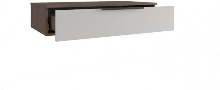 МС Роза Тумба подвесная 900.2, Ройс+ ручка скоба, Орех Франклин карамель/Пудра скин