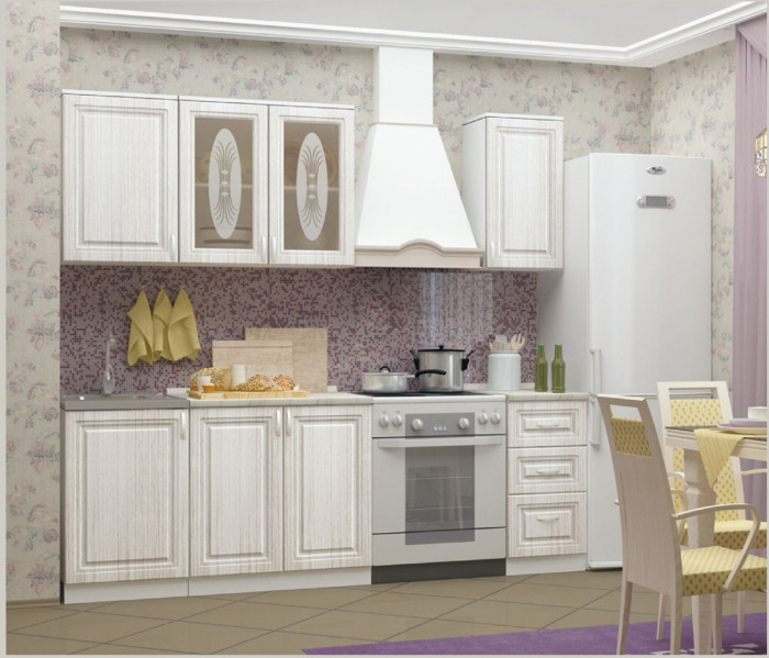 Кухня МДФ Констанция 1700 компоновка 1 (Мускат)