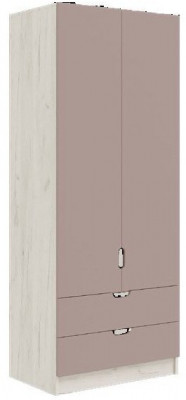Юниор-4 Шкаф (800) (Шарли пинк, Крафт белый)