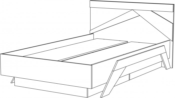 Кровать двуспальная 160х200 