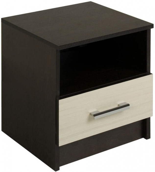 Эко Тумба прикроватная, Вотан/Белый гладкий