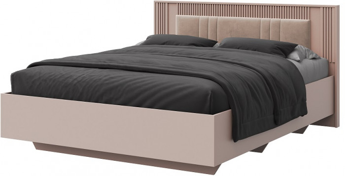 Кровать полутороспальная 120х200 "Харди" - Латте/Ирландский ликер