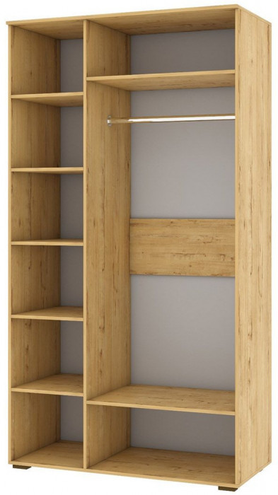 Бруно Шкаф трехдверный Дуб Вотан / Серый графит