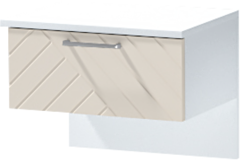 Тумба приставная "Иннэс-7", Белый/Тирамису матовый