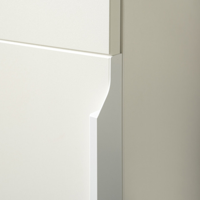 Октава Прихожая 23, цвет белый шагрень/дуб крафт золотой/фасады МДФ белый шагрень, ШхГхВ 161,5х35,4х197,6 см., универсальная сборка