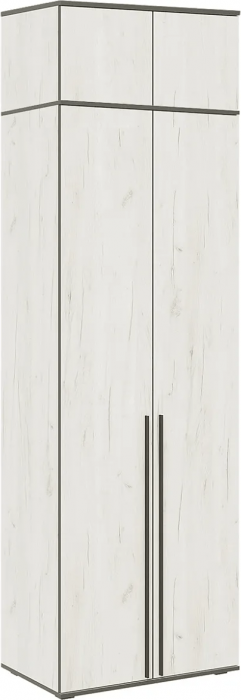 Норд Шкаф двухстворчатый 800 + Антресоль 800 Дуб Крафт белый