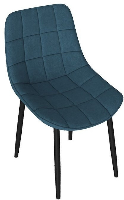 BOSTON Стул (Черный муар/Велюр V006 бирюзовый)