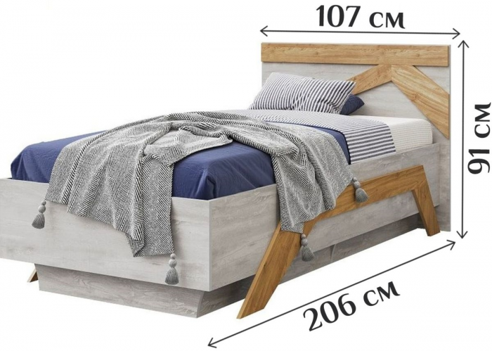 Кровать односпальная 90х200 