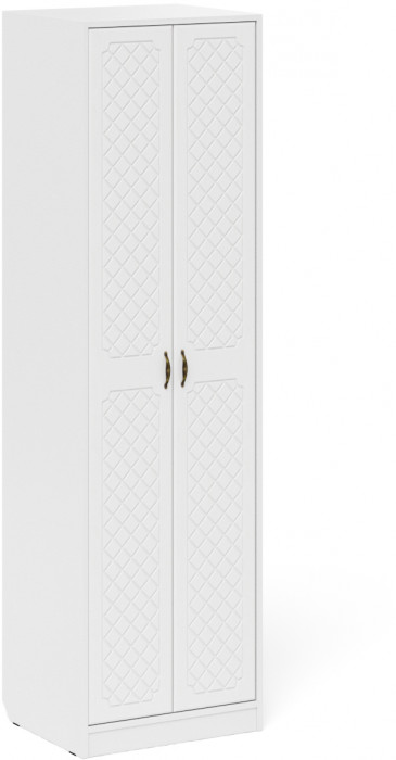 Прихожая П-6 Компоновка № 14, цвет белая шагрень/фасады МДФ белое дерево фрезеровка ромб, ШхГхВ 170х50х210 см., универсальная сборка