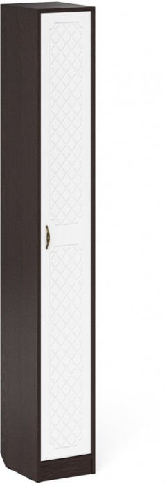 Прихожая П-6 Пенал 4 штуки, цвет венге/фасады МДФ белое дерево фрезеровка ромб, ШхГхВ 60х35х210 см., универсальная сборка