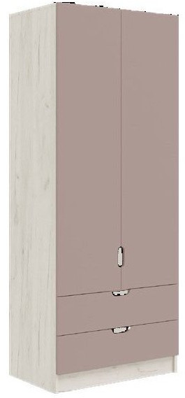 Юниор-4 Шкаф (800) (Шарли мокко, Крафт белый)