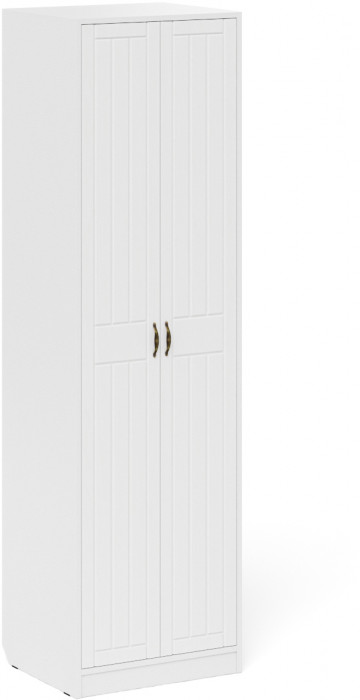 Прихожая П-6 Компоновка № 31, цвет белая шагрень/фасады МДФ белое дерево фрезеровка прованс, ШхГхВ 200х50х210 см., универсальная сборка