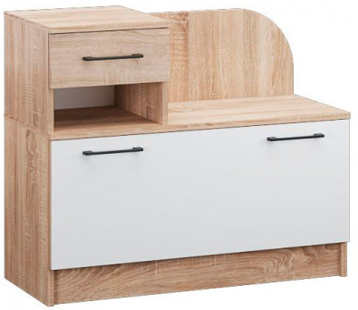 Прихожая Денвер тумба под обувь дуб сонома/белый