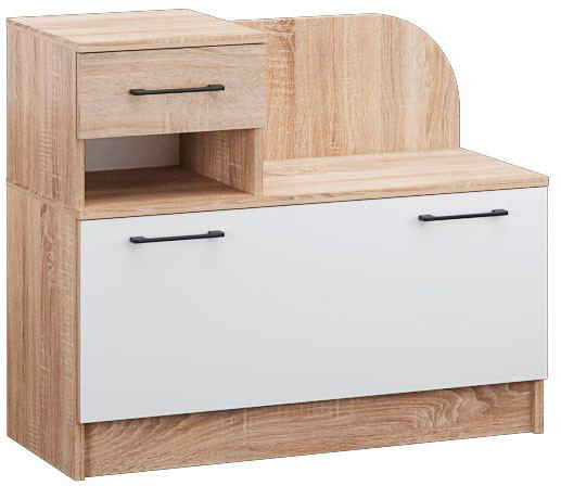 Прихожая Денвер тумба под обувь дуб сонома/белый