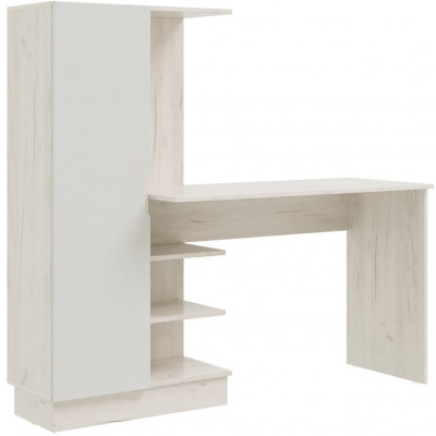 Юниор-4 Компьютерный стол (Шарли белый, Крафт белый)