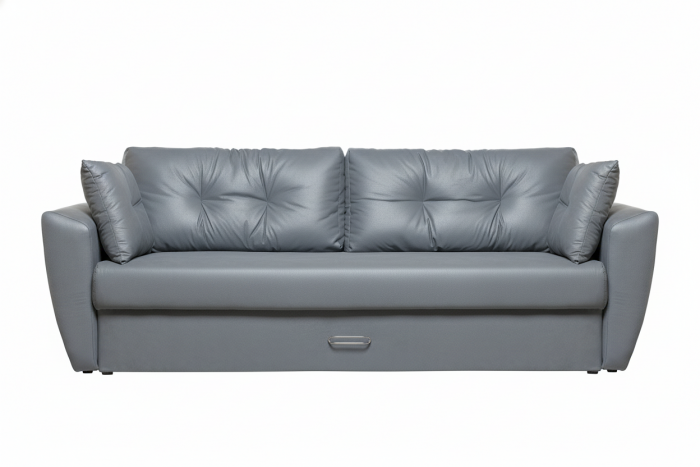 Диван-еврокнижка Амстердам 150, экокожа серая