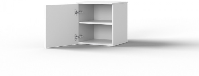 Тумба прикроватная (левое исп.) "Оливия" - Белый текстурный/Ясень белый