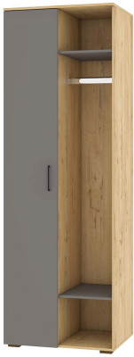Бруно Шкаф с нишей Дуб Вотан / Серый графит