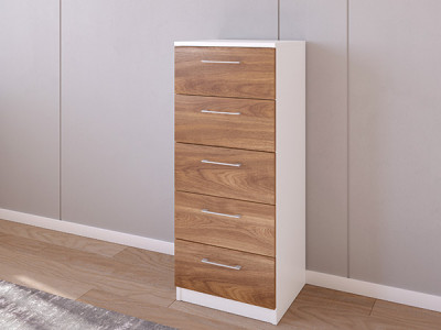 Комод 02/23 45х40х110 Белый/Кастелло Бренди