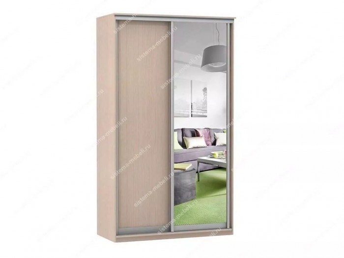 Шкаф купе Модерн 1190х450 2-х дверный зеркало ясень