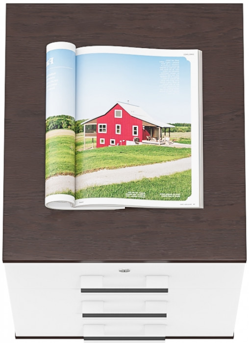 Тумба выкатная С-МД-3-02, цвет венге/белый шагрень, ШхГхВ 40х45х59 см.