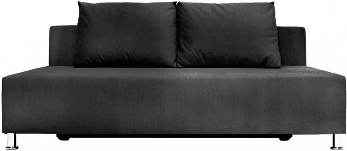 Диван-еврокнижка Парма Люкс, велюр черный