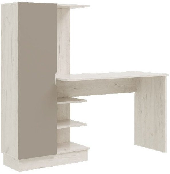 Юниор-4 Компьютерный стол (Шарли мокко, Крафт белый)