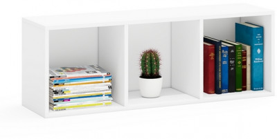 Лидер-8 Модуль Полка, цвет белый шагрень, ШхГхВ 115х30х40 см., может крепиться горизонтально или вертикально, можно ставить на пол, как стеллаж