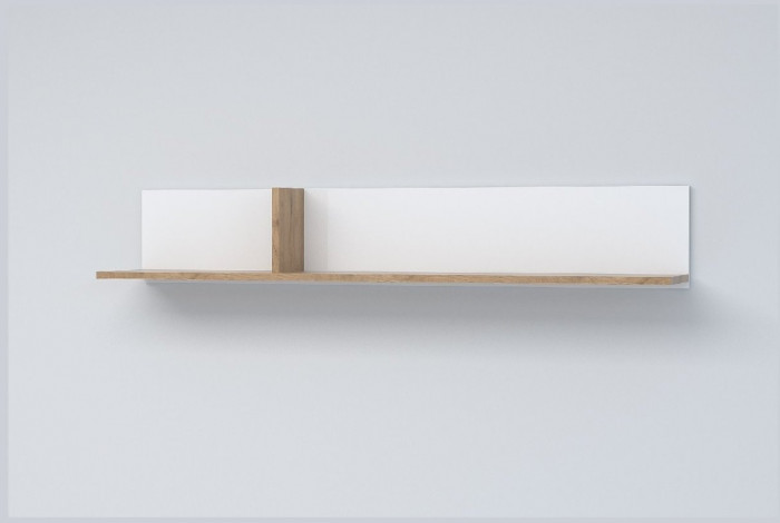 Эго Полка ПЛ-2 (Глянец Белый/Дуб Крафт Золотой)