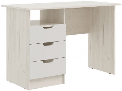 Юниор-4 Стол с ящиками (Шарли белый, Крафт белый)