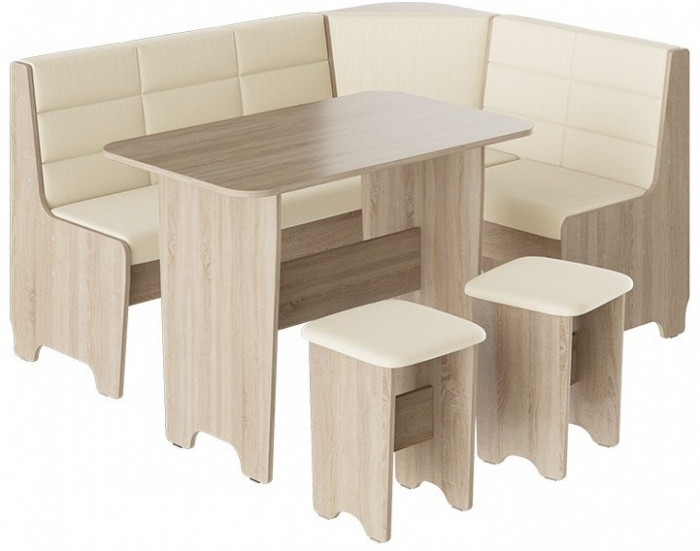 Техас Кухонный уголок Исп.2 (Дуб Сонома/Кашемир Крем)