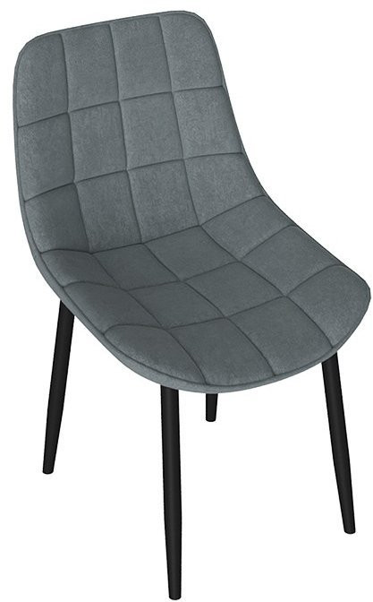 BOSTON Стул (Черный муар/Велюр V003 темно-серый)