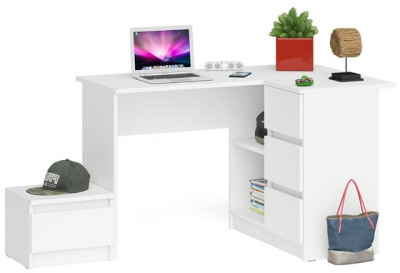 Мори Стол компьютерный МС-16 правый + Тумба ТМП400.1, цвет белый, ШхГхВ 164,8х84,9х76,6 см., выдвижные ящики справа, НЕ универсальная сборка