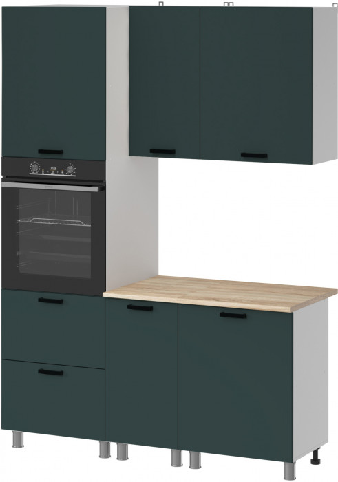 МК Аленушка 1,6м ПД Лаванда Изумруд,скоба черный,сонома