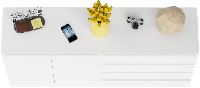 Мори Комод МК1600.1, цвет белый, ШхГхВ 160,4х41х94 см., НЕ универсальная сборка