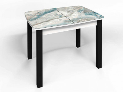 Стол СМ-7 Флорида ноги окрас квадратный белый/черный