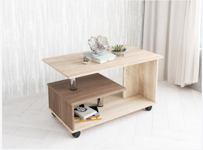 Журнальный стол Консул-5 дуб сонома/ясень шимо