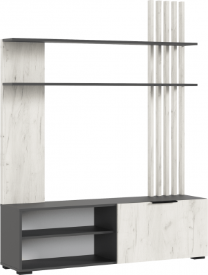 Гостиная, Крафт белый/Графит