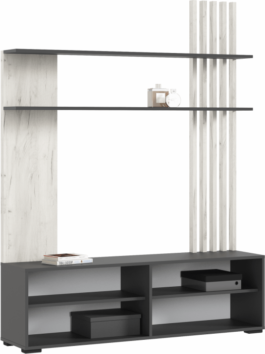 Гостиная, Крафт белый/Графит