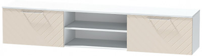 Тумба-2 под ТВ подвесная "Иннэс-7", Белый/Тирамису матовый