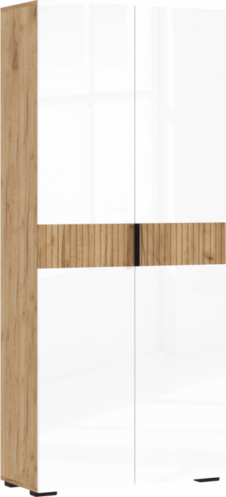 Шкаф двухстворчатый (800), Крафт белый/Графит