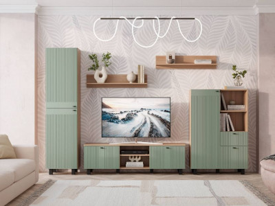 Гостиная "Олива" композиция 3 дуб каньон/MF12 эвкалипт софт