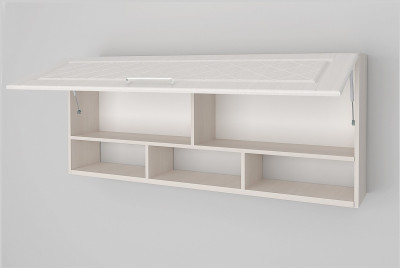 Аллегро 9 МДФ Антресоль + карниз (Бодега белая/Сандал белый)