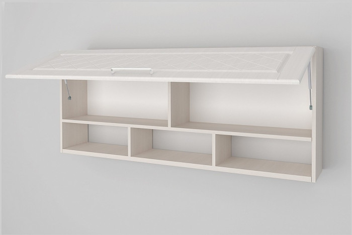 Аллегро 9 МДФ Антресоль + карниз (Бодега белая/Сандал белый)