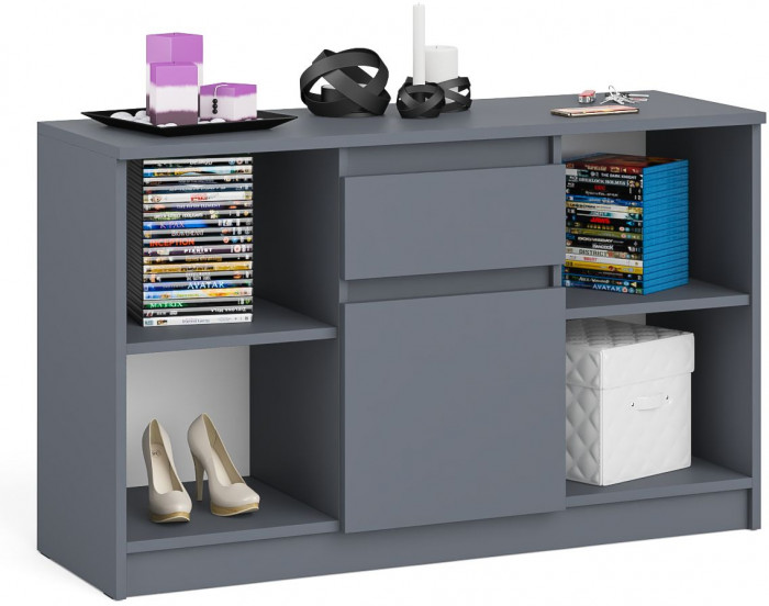 Мори Тумба ТВ МТВ1204.1, цвет графит, ШхГхВ 120,4х41х73 см.