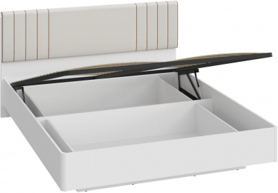 Кровать парящая 120 КРП-411-16-12 с подъемным основанием, Белый/Ткань MARBEL 103