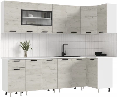 ЛДСП Кухня Рио NEW 2,6х1,0м дуб крафт белый (антарес)